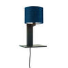 WANDLEUCHTE - Blau/Schwarz, Trend, Holz/Textil (19/24/36cm) - Good & Mojo