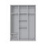 DREHTÜRENSCHRANK 3-türig Weiß - Alufarben/Weiß, KONVENTIONELL, Holzwerkstoff/Kunststoff (150/216/58cm) - Hom`in