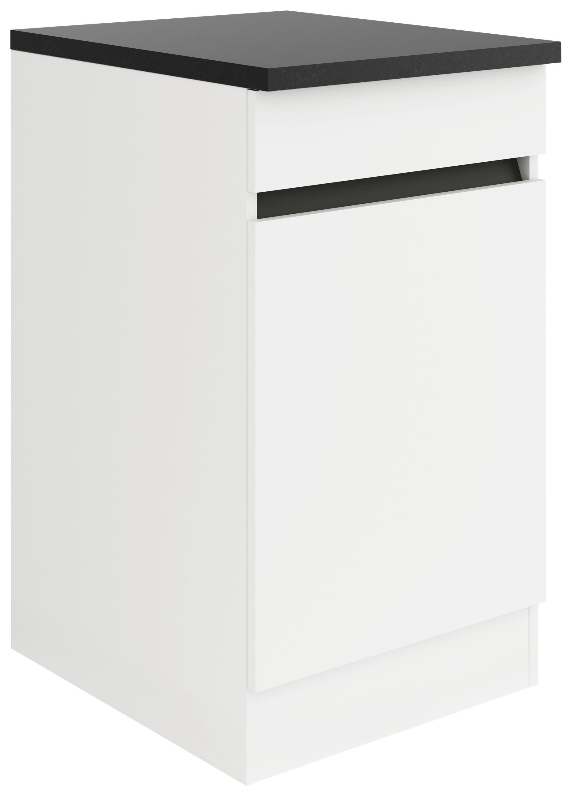 KÜCHENUNTERSCHRANK 50/88/57,1 cm  in Weiß  - Anthrazit/Buchefarben, Basics, Holzwerkstoff (50/88/57,1cm) - Optifit
