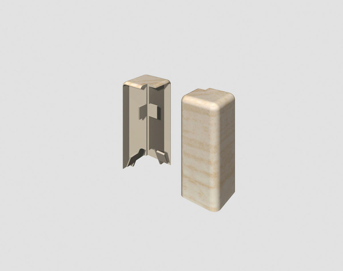AUßENECKE Braun, Eichefarben  - Eichefarben/Braun, KONVENTIONELL, Kunststoff (1.6/0.7/5.9cm) - Egger Holzwerkstoffe