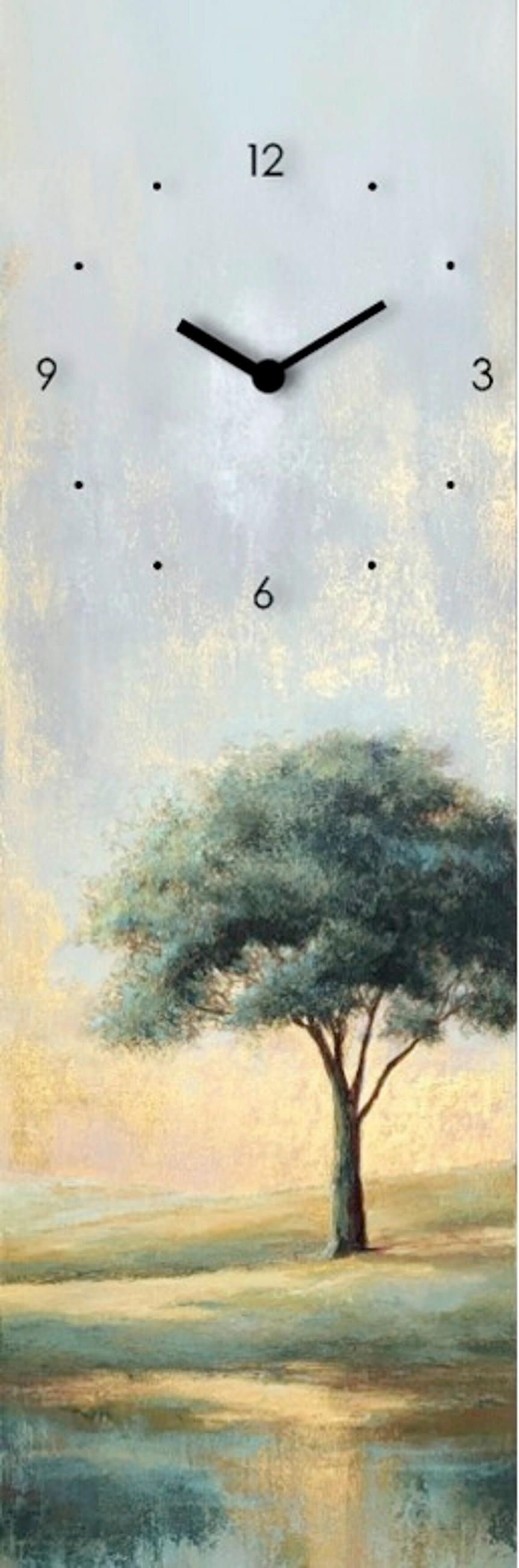 WANDUHR Elegant Tree Clock I Multicolor, Weiß 20/60/3.1 cm  - Multicolor/Weiß, Basics, Glas (20/60/3.1cm) - Euroart