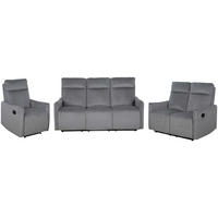 SEDACIA ZOSTAVA, textil, tmavosivá - tmavosivá, Konventionell, kov/textil (72/102/88cm) - P & B