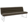 SITZBANK in Metall, Textil Braun, Edelstahlfarben  - Edelstahlfarben/Braun, Design, Textil/Metall (218/89/68cm) - Dieter Knoll