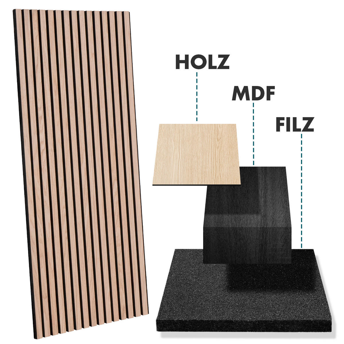 AKUSTIKPANEEL 60/118 cm  - Braun, Basics, Holzwerkstoff (60/118cm)