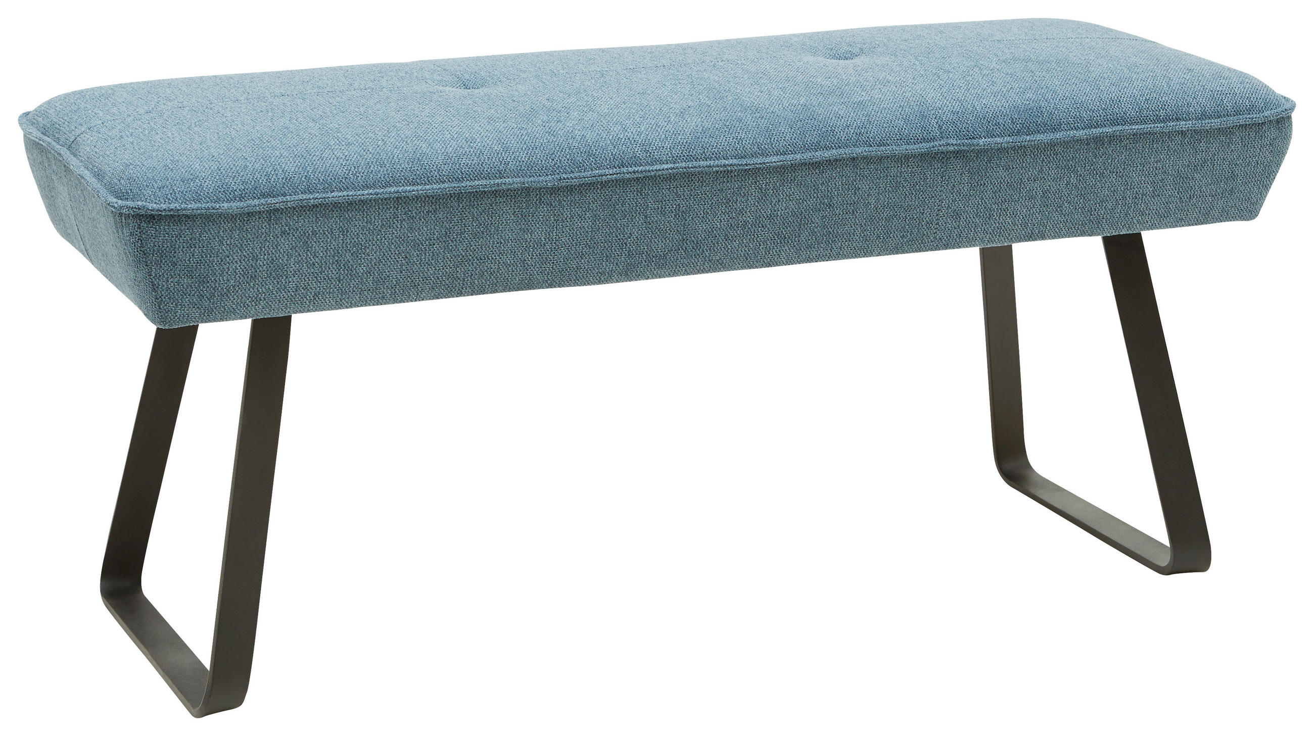 HOCKERBANK 118/50/51 cm - Blau/Schwarz, Design, Holz/Holzwerkstoff (118/50/51cm) - Dieter Knoll