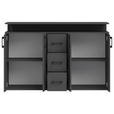 SIDEBOARD  in 139/90/34 cm  - Anthrazit/Schwarz, KONVENTIONELL, Holzwerkstoff/Kunststoff (139/90/34cm) - Carryhome