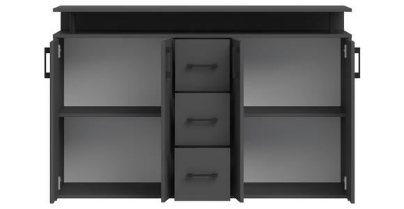 SIDEBOARD in 139/90/34 cm - Anthrazit/Schwarz, KONVENTIONELL, Holzwerkstoff/Kunststoff (139/90/34cm) - Carryhome