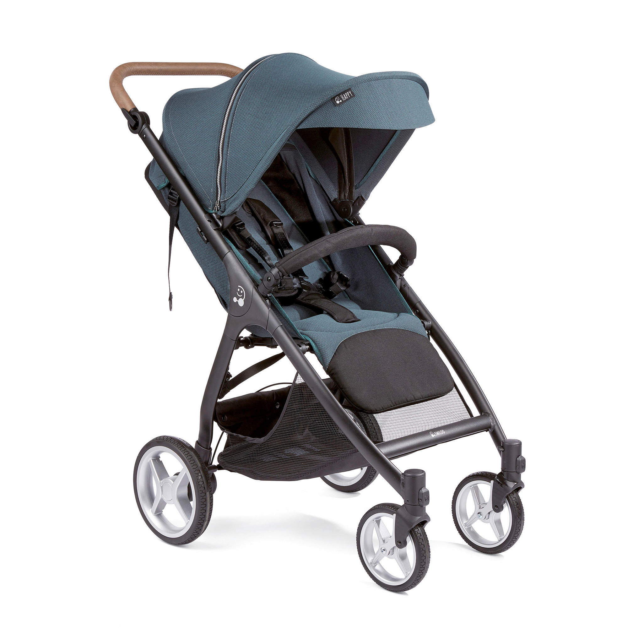 BUGGY Smiloo Happy+  - Blau/Schwarz, Basics, Textil/Metall (60/106/100cm) - Gesslein