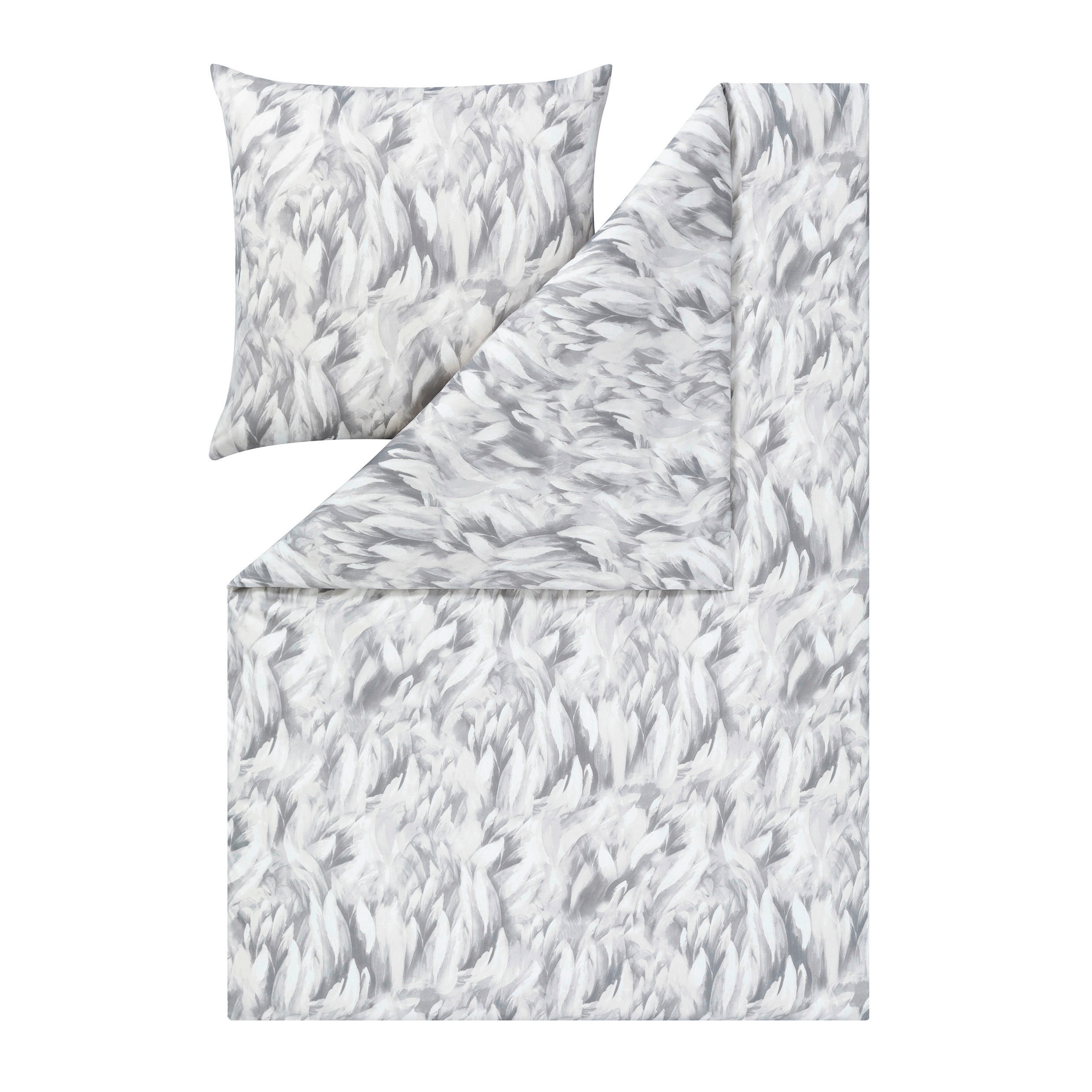 BETTWÄSCHESET 2-teilig Rena Interlock-Jersey 160/210 cm  - Grau, Basics, Textil (160/210cm) - Estella