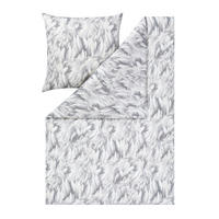 BETTWÄSCHESET 2-teilig Rena Interlock-Jersey 160/210 cm  - Grau, Basics, Textil (160/210cm) - Estella