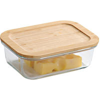 POSUDA ZA ODLAGANJE    - Basics, staklo/drvo (20/14,5/7cm) - Kesper