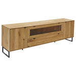 TV-ELEMENT Eichefarben  212/66,4/45 cm  - Eichefarben/Schwarz, Natur, Glas/Holz (212/66,4/45cm) - Carryhome