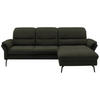 ECKSOFA in Flachgewebe Dunkelgrün  - Dunkelgrün/Schwarz, Konventionell, Textil/Metall (260/181cm) - Beldomo Speed