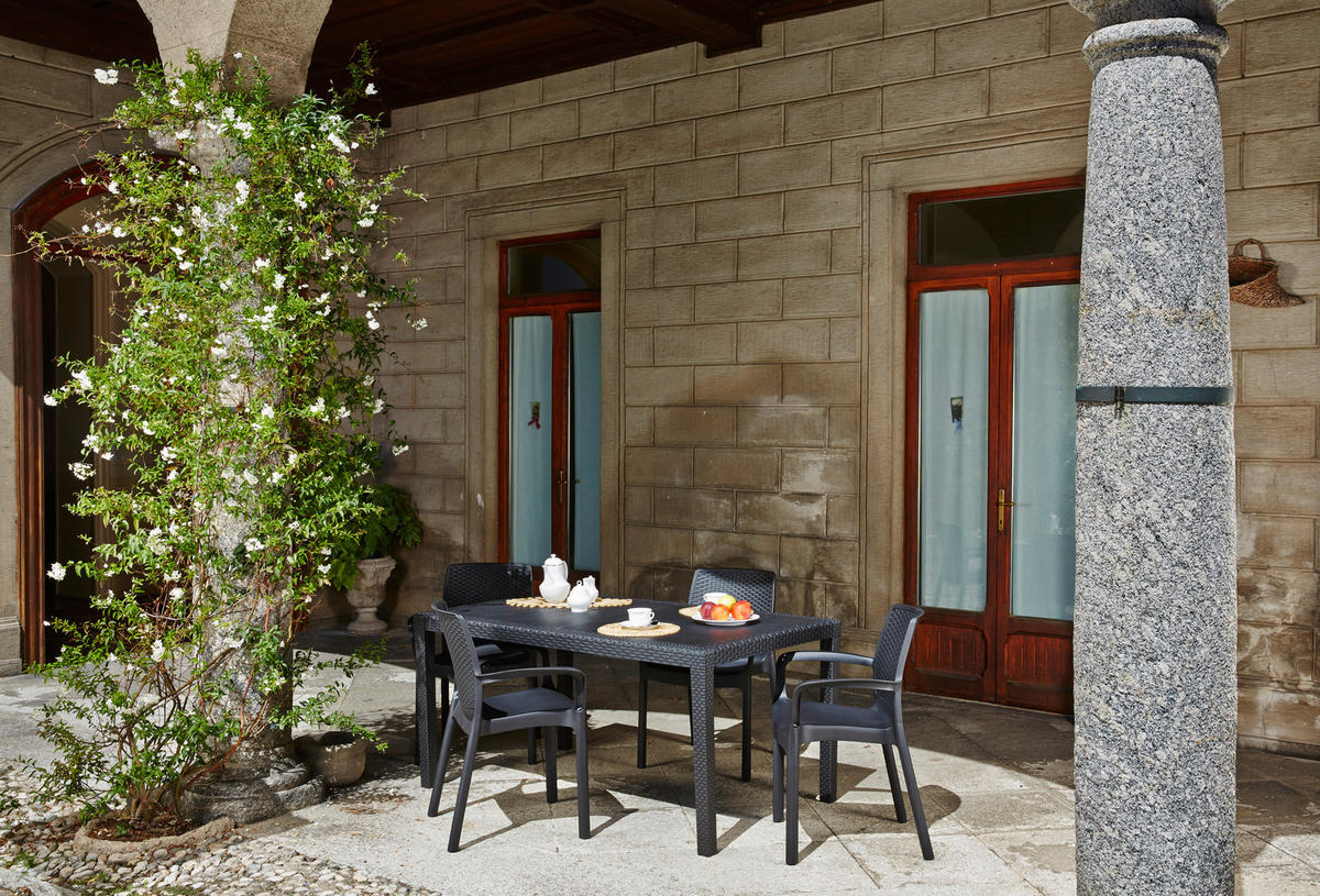 GARTENTISCH 150/90/72 cm Kunststoff Anthrazit rechteckig  - Anthrazit, Konventionell, Kunststoff (150/90/72cm)