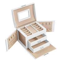 SCHMUCKKÄSTCHEN 18/13,5/14 cm  - Weiß, LIFESTYLE, Holzwerkstoff (18/13,5/14cm)