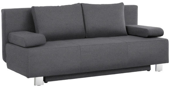 SCHLAFSOFA in Flachgewebe Grau  - Chromfarben/Grau, Design, Textil/Metall (197/88/89cm) - Xora