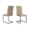 STUHL-SET 2 Stück  in Lederlook  - Taupe/Schwarz, Design, Kunststoff/Textil (42/97/59cm) - Livetastic
