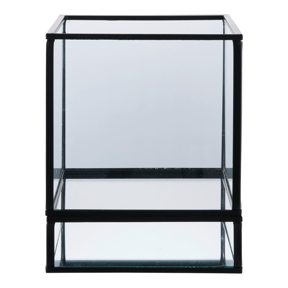 WINDLICHT - Schwarz, Basics, Glas/Metall (12/15/12cm)
