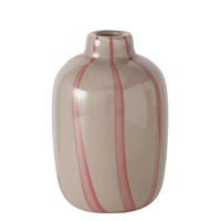 VASE  - Beige/Rot, Basics, Glas (13/24,5cm) - Boltze Home