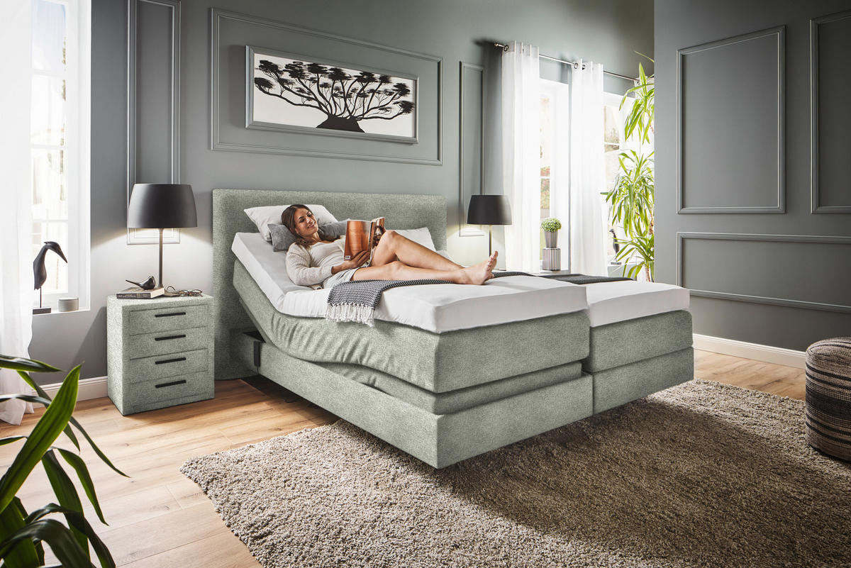BOXSPRINGBETT 200/200 cm  in Beige  - Beige, KONVENTIONELL, Holz/Textil (200/200cm) - Dieter Knoll