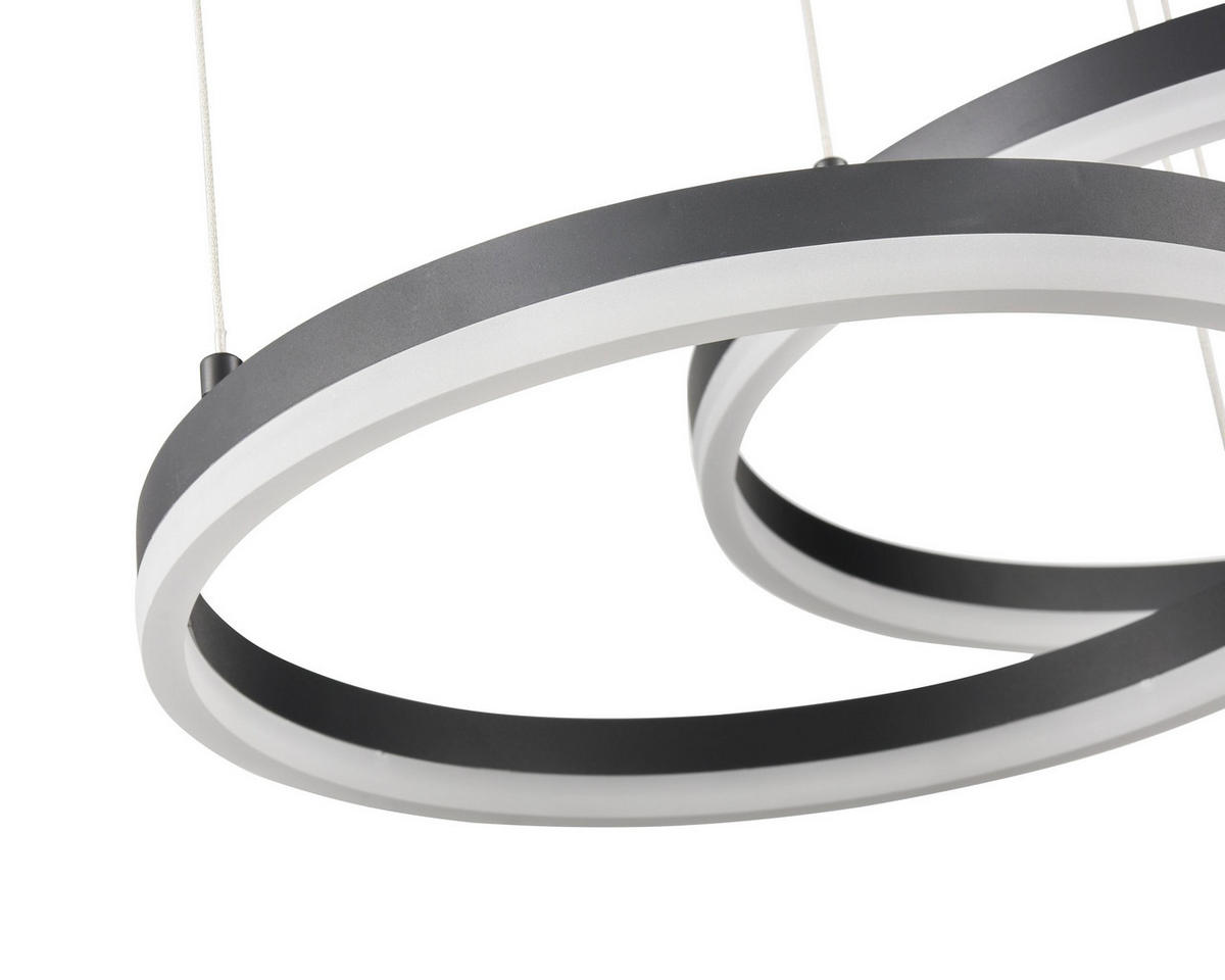 ZÁVESNÉ LED SVIETIDLO, 78/50/120 cm  - čierna, Trend, kov/plast (78/50/120cm) - Novel