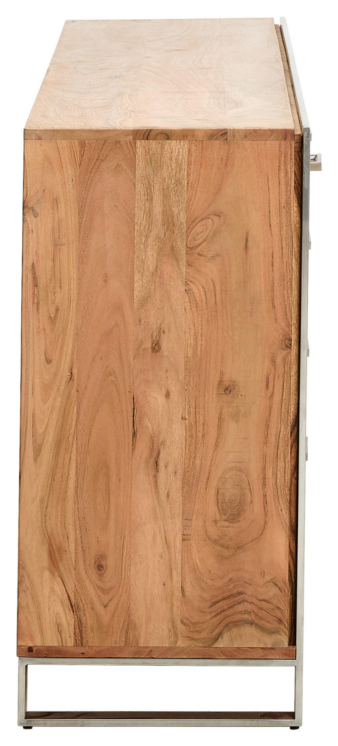 SIDEBOARD  in 175/85/40 cm  - Silberfarben/Akaziefarben, KONVENTIONELL, Holz/Metall (175/85/40cm) - Livetastic