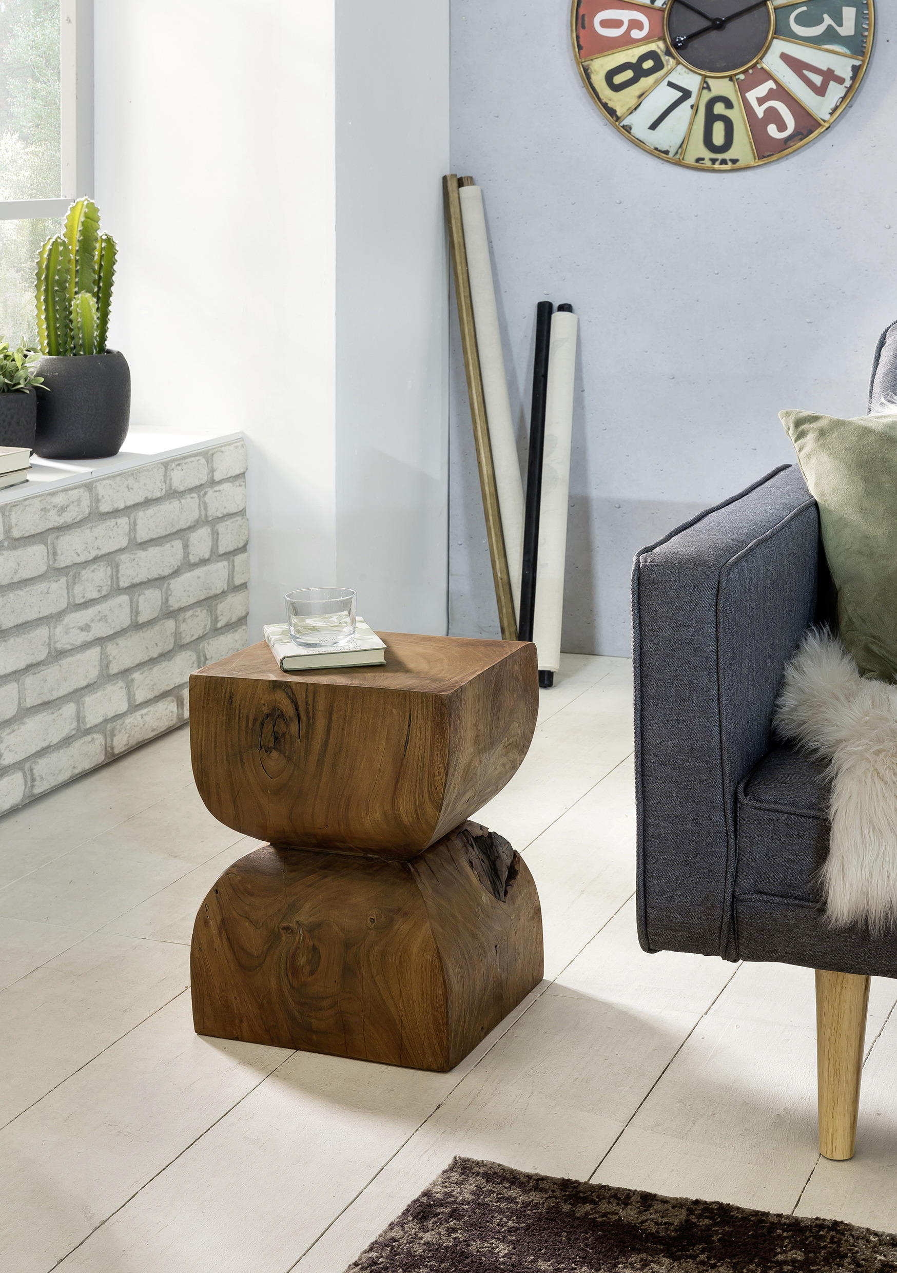 BEISTELLTISCH in Holz 30/30/45 cm - Sheeshamfarben, Design, Holz (30/30/45cm) - MID.YOU