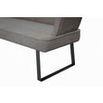 SITZBANK 205/91/66 cm Webstoff Anthrazit, Schwarz  - Anthrazit/Schwarz, Design, Textil/Metall (205/91/66cm) - Novel