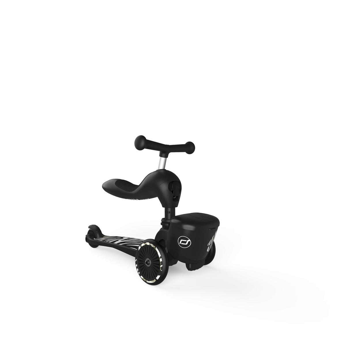 KINDERSCOOTER  - Schwarz/Weiß, Trend (24/37/55cm) - Scoot and Ride