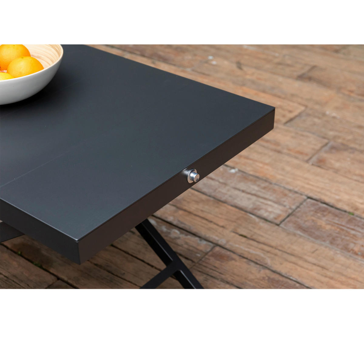 LOUNGETISCH Metall  - Anthrazit, MODERN, Kunststoff/Metall (110/62/60cm) - Gardenson