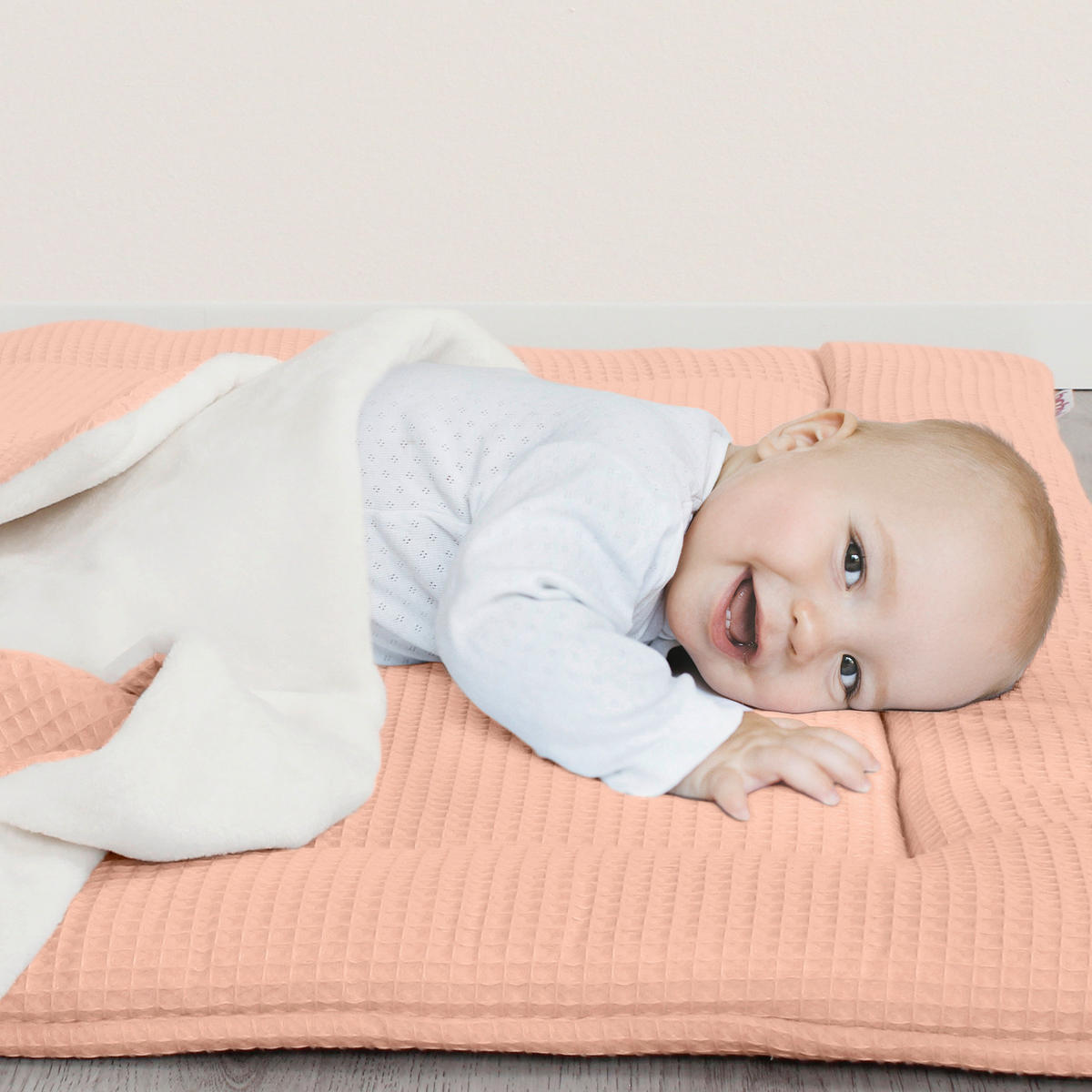 KUSCHELDECKE babybay Kuscheldecke 75x100 cm Waffelpiqué  - Hellrosa, Basics, Textil (100/75/1cm) - Babybay