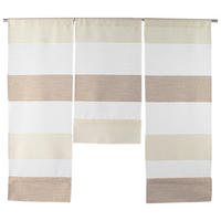 KURZGARDINE 3ER SET   90/80 cm   - Taupe/Beige, Basics, Textil (90/80cm)