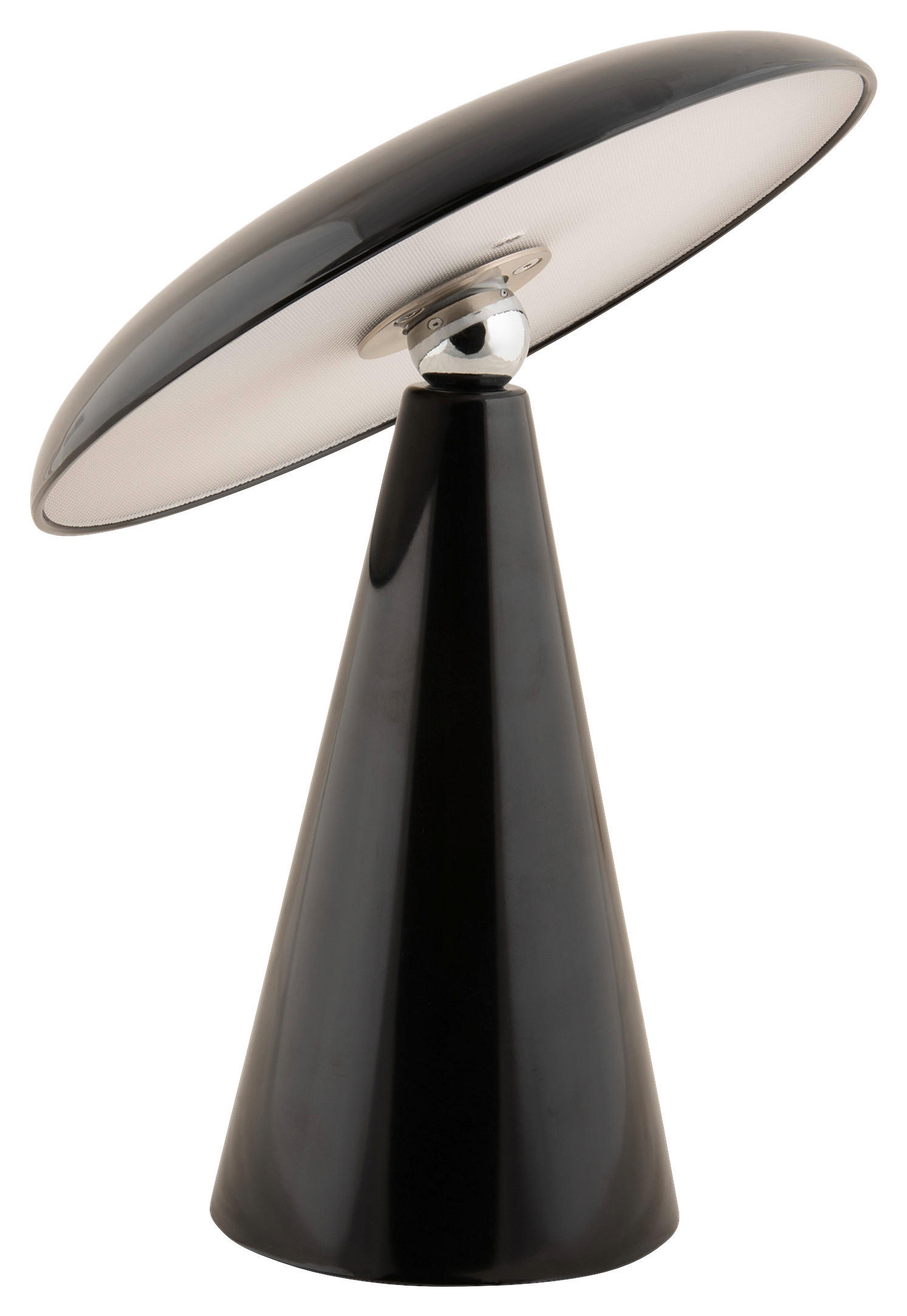 NABÍJATEĽNÁ STOLNÁ LAMPA, 23/26/23 cm - čierna, Basics, plast (23/26/23cm) - Leitmotiv