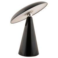 NABÍJATEĽNÁ STOLNÁ LAMPA, 23/26/23 cm - čierna, Basics, plast (23/26/23cm) - Leitmotiv