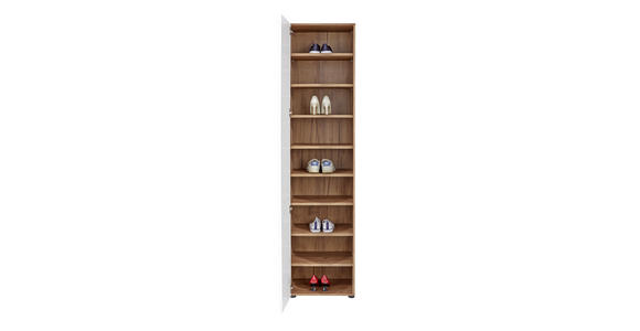 Schuhschrank Avensis - Eichefarben/Weiß, MODERN, Holzwerkstoff (52/205,7/37,1cm) - Luca Bessoni