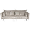 2-SITZER-SOFA Cord Grau  - Schwarz/Grau, Design, Kunststoff/Textil (262/91/115cm) - MID.YOU
