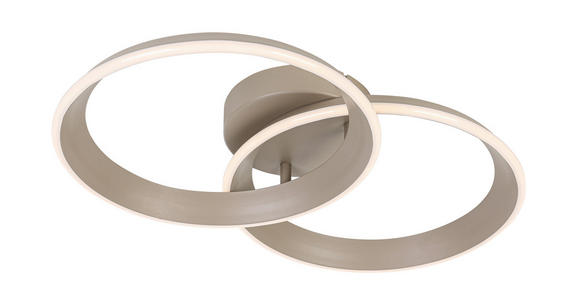 LED-DECKENLEUCHTE Velora 53,5/33/9,3 cm  - Sandfarben, Design, Kunststoff/Metall (53,5/33/9,3cm) - Dieter Knoll