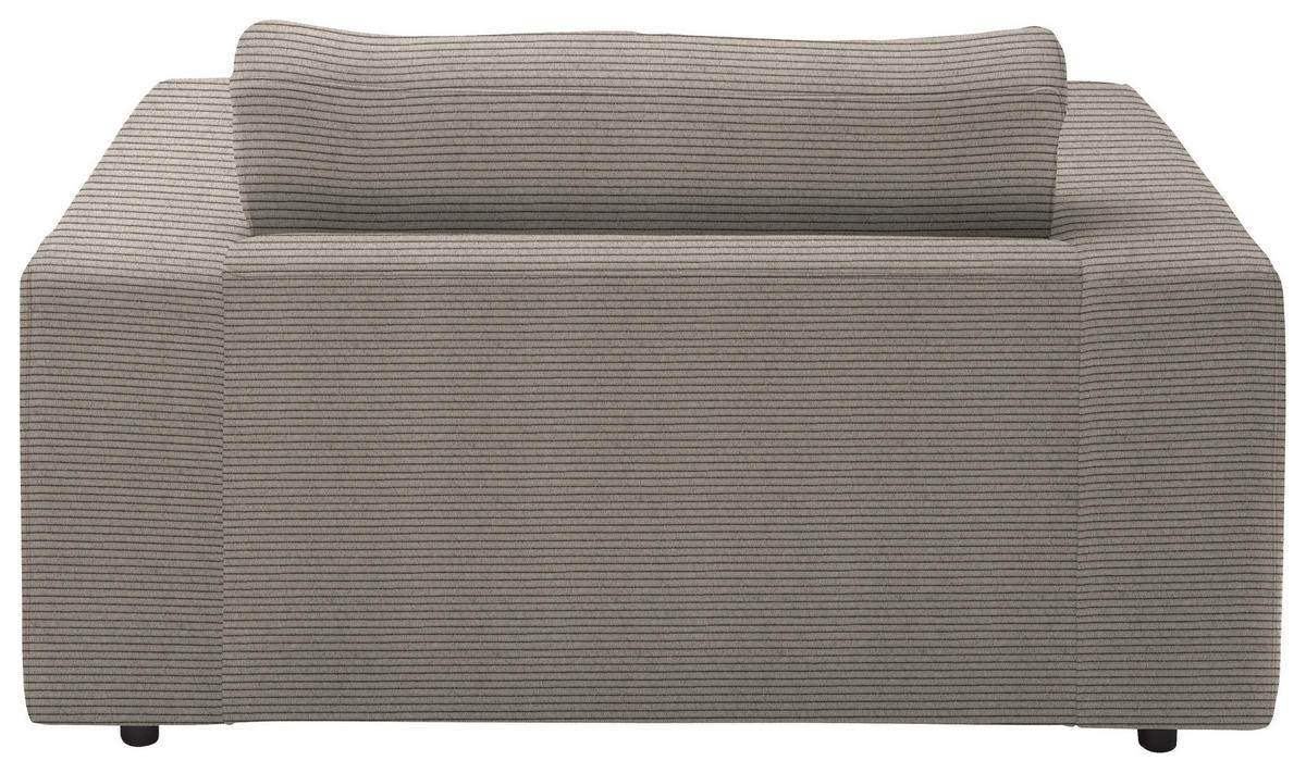 XXL-SESSEL in Feincord Beige  - Beige/Schwarz, Design, Kunststoff/Textil (150/86/170cm) - Lomoco