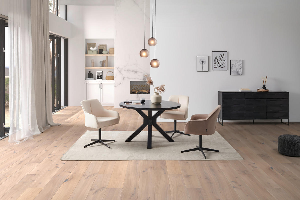 ESSTISCH in Holz  - Schwarz, MODERN, Holz (120/76/120cm) - MID.YOU
