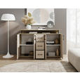 SIDEBOARD  in 139/90/34 cm  - Kaschmir/Schwarz, KONVENTIONELL, Holzwerkstoff/Kunststoff (139/90/34cm) - Carryhome