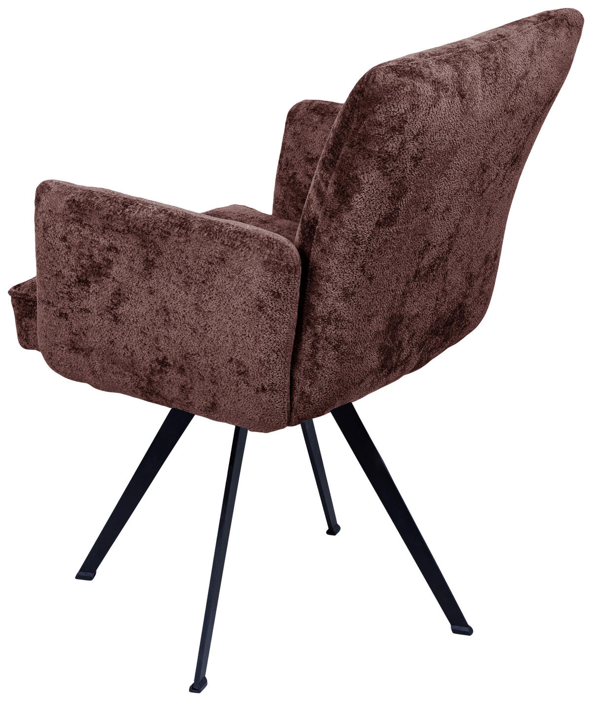 ARMLEHNSTUHL  in Eisen Teddystoff  - Bordeaux/Schwarz, Design, Textil/Metall (63/87/71cm) - Welnova