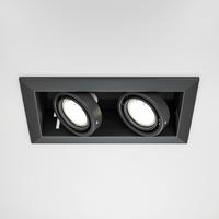 DECKENLEUCHTE Downlight 24,5/12,5/7 cm  - Schwarz, Trend, Metall (24,5/12,5/7cm) - MAYTONI