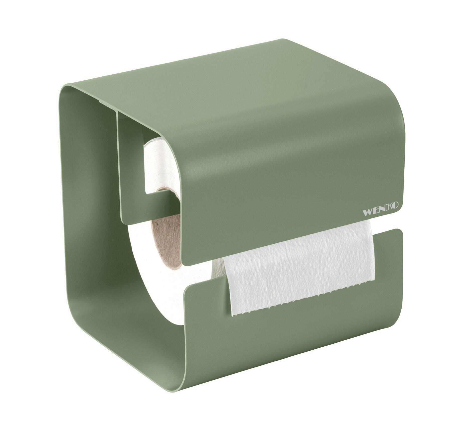TOILETTENPAPIERHALTER - Grün, MODERN, Metall (14/14,5/13,7cm) - Wenko
