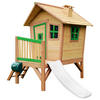 SPIELHAUS 264/203/177 cm  - Braun/Weiß, KONVENTIONELL, Holz/Kunststoff (264/203/177cm) - Ambia Garden