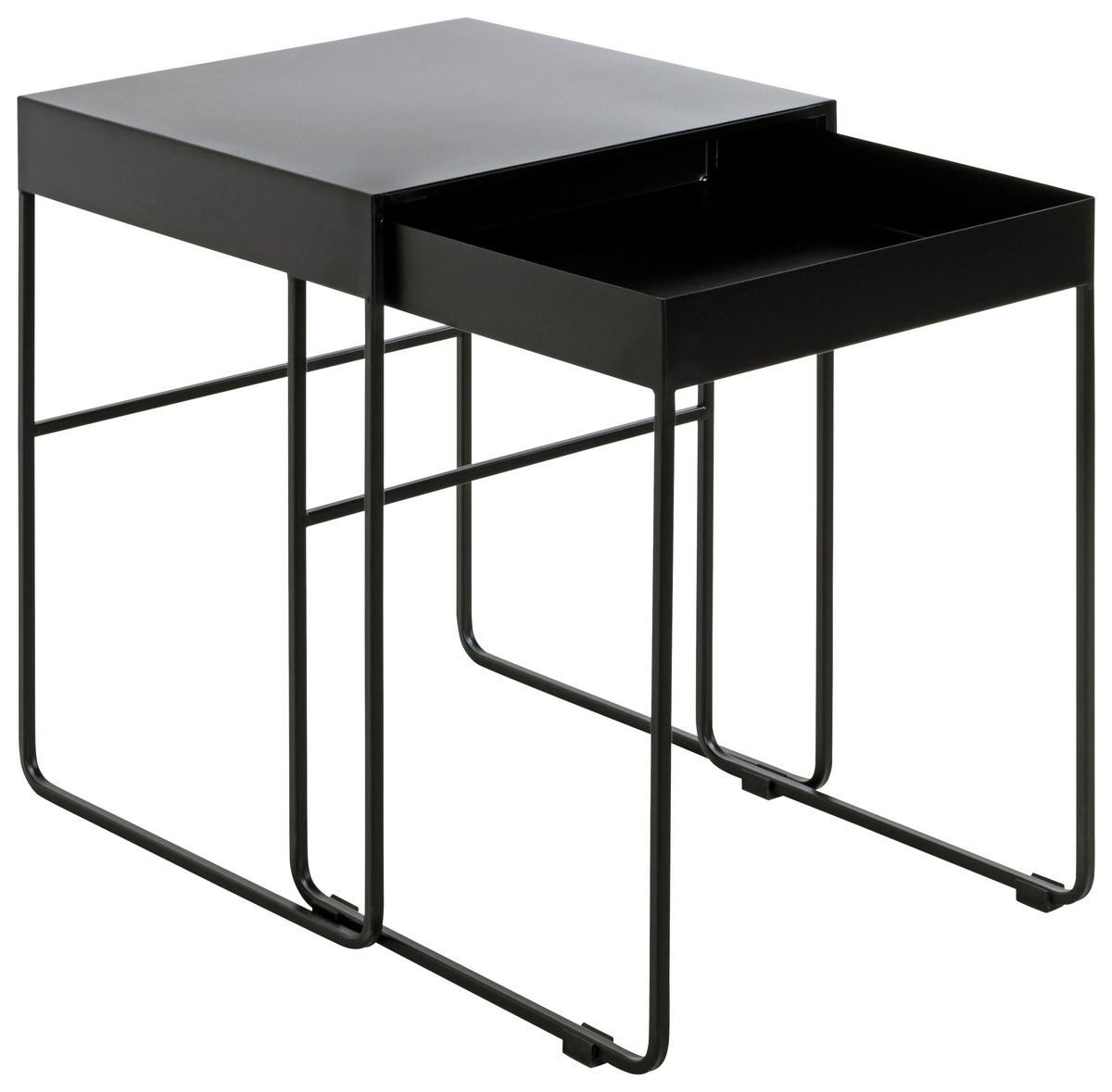 SADA STOLKŮ, černá - černá, Design, kov (39-42/39-42/51-54cm)