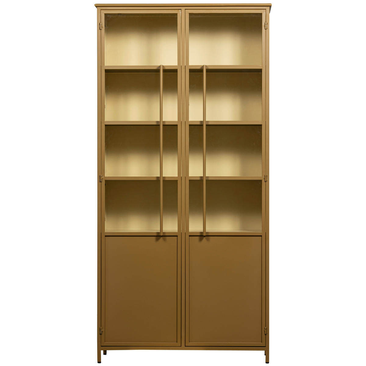 VITRINE  in Honig  - Honig, Design, Glas/Metall (96/200/40cm) - Livetastic