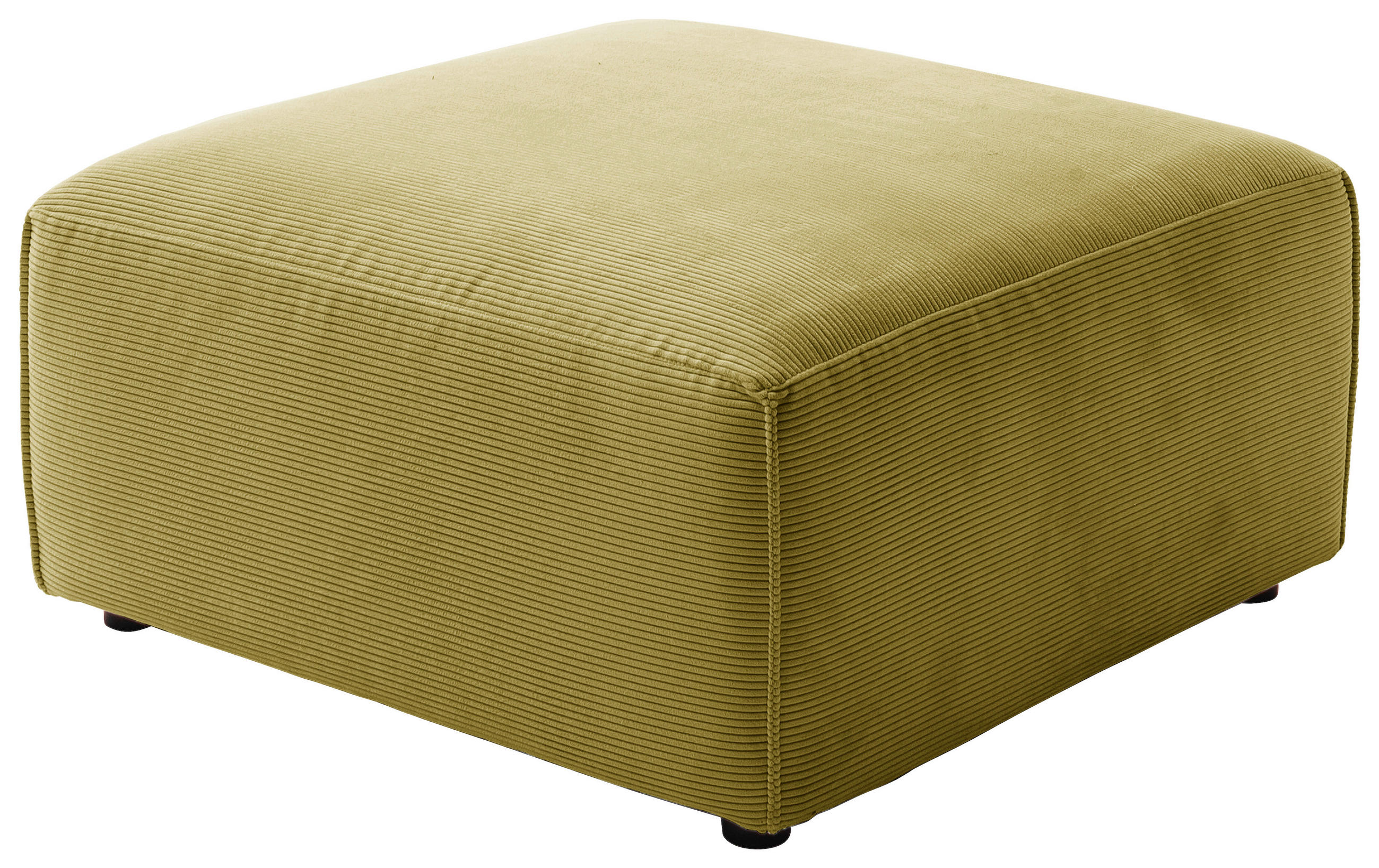 HOCKER Cord Gelb, Grün  - Gelb/Schwarz, Design, Kunststoff/Textil (80/71/80cm) - Pure Home Lifestyle