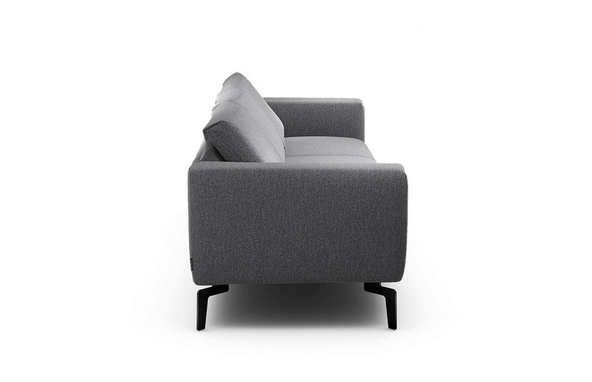 3-SITZER-SOFA Chenille Anthrazit  - Anthrazit/Schwarz, Design, Textil/Metall (250/86/86-94cm) - SENSOO