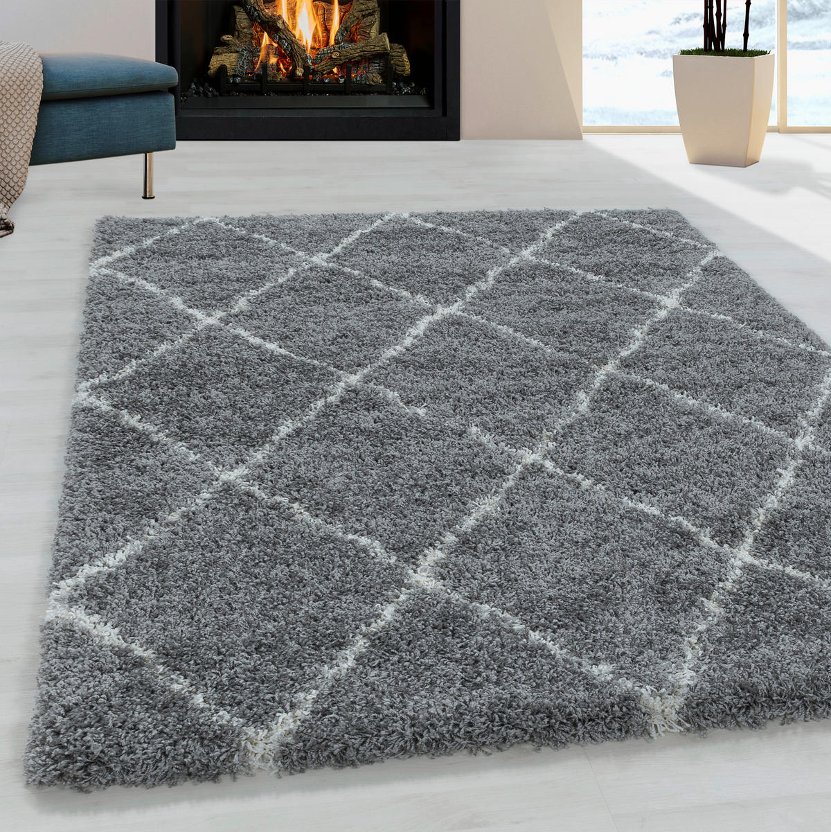 RYAMATTA 80/150 cm Alvor 3401 grau  - grå, Basics, textil (80/150cm)