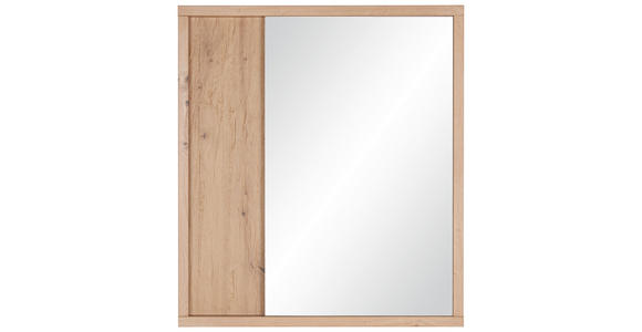 WANDSPIEGEL 76/86/5 cm - Eichefarben, Design, Glas/Holzwerkstoff (76/86/5cm) - Xora